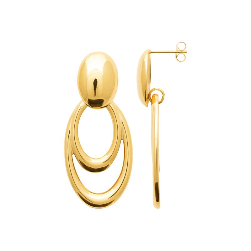 Coque de Nacre Boucles d'oreilles pendantes acier doré 3120309