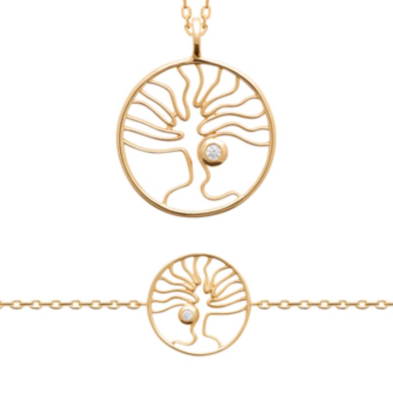 Coque de Nacre Chaîne plaqué or 974154