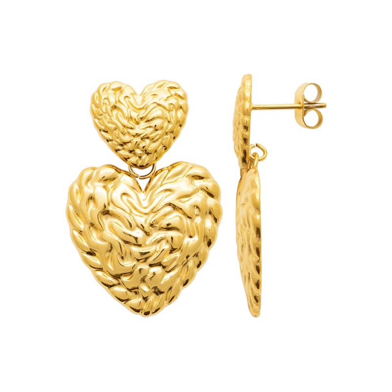 Coque de Nacre Boucles d'oreilles pendantes acier doré 3127309