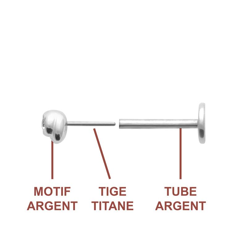 Coque de Nacre Piercing argent 13074010