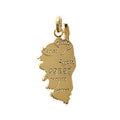 Coque de Nacre Pendentif carte plaqué or 2858600