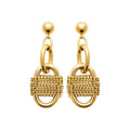 Coque de Nacre Boucles d'oreilles pendantes acier doré 3134909
