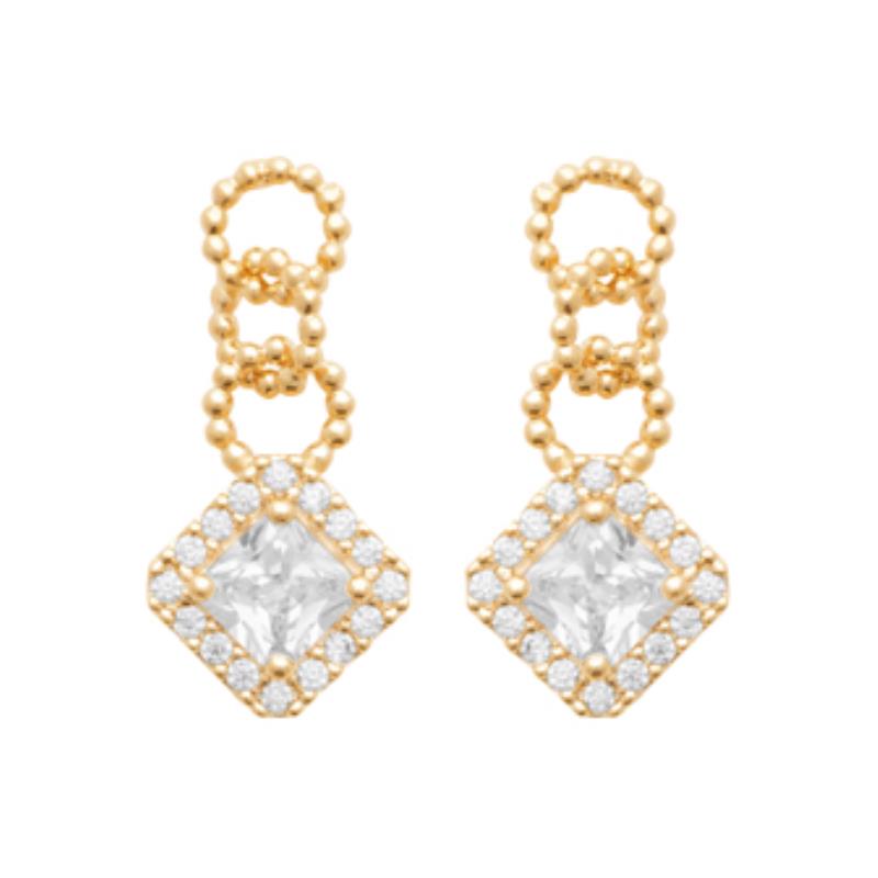Coque de Nacre Boucles d'oreilles pendantes plaqué or 23042310