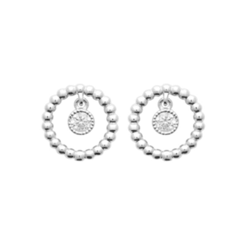 Coque de Nacre Puces d'oreilles argent 13070910