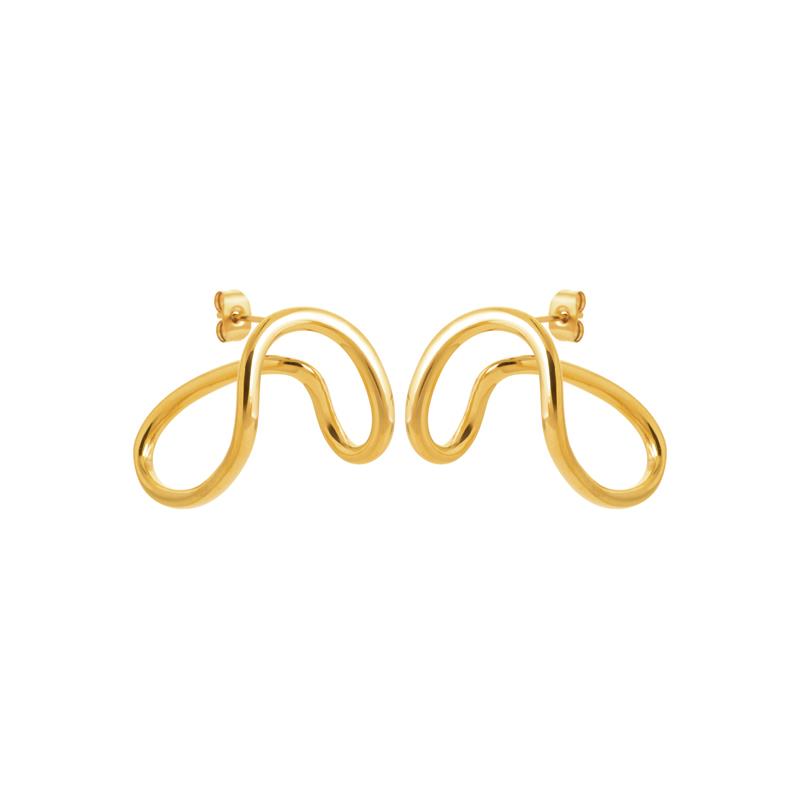 Coque de Nacre Boucles d'oreilles acier doré 3115409