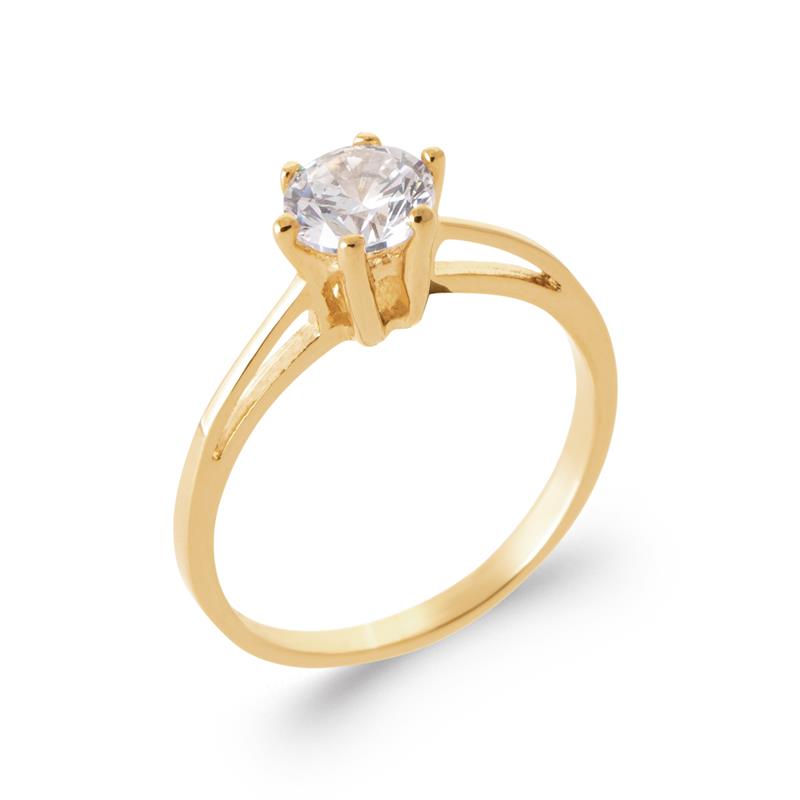 Coque de Nacre Bague solitaire plaqué or 212122061