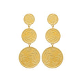 Coque de Nacre Boucles d'oreilles pendantes acier doré 3132709