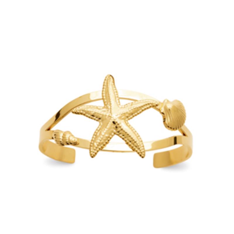 Coque de Nacre Bracelet jonc acier doré 312280