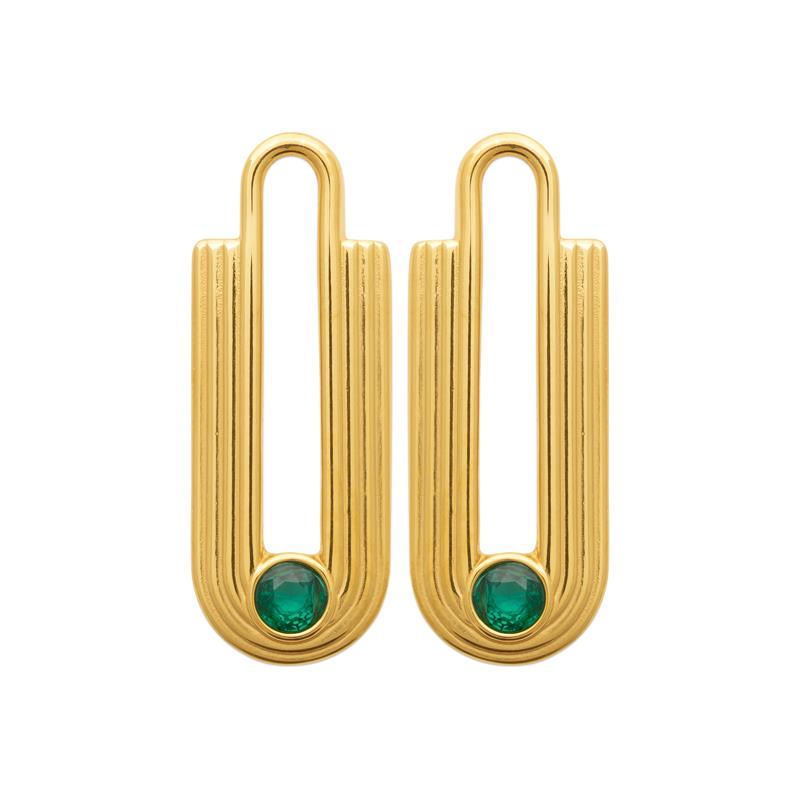 Izee Boucles d'oreilles pendantes acier doré 3134509