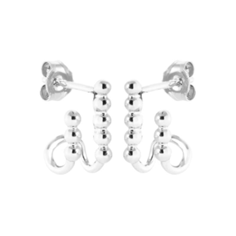 Coque de Nacre Puces d'oreilles argent 73058500