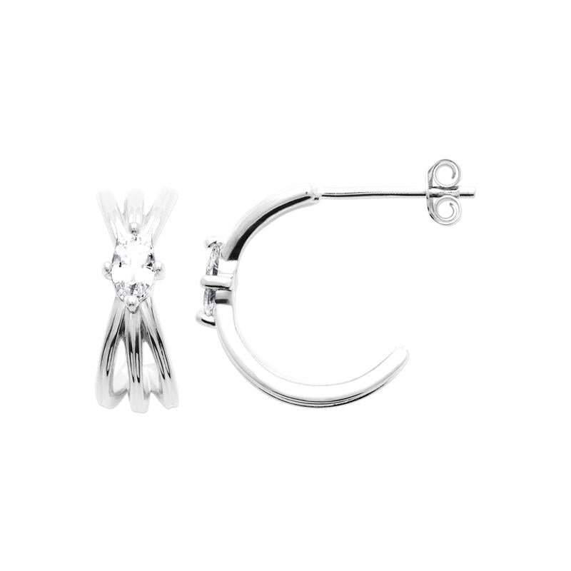 Coque de Nacre Créoles argent 1684810