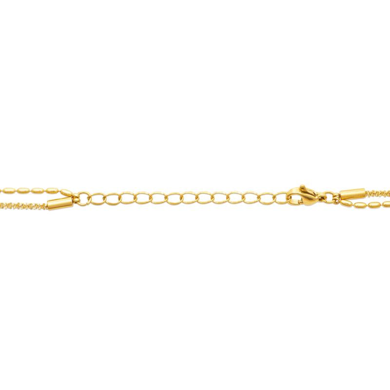 Coque de Nacre Collier acier doré 312412