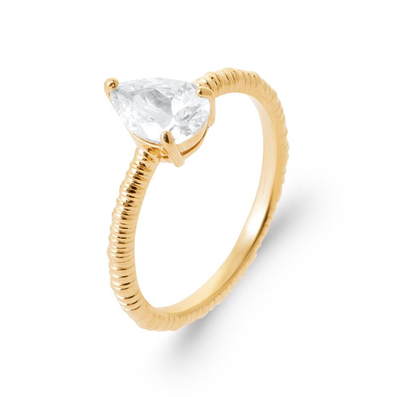Coque de Nacre Bague solitaire plaqué or 2968310