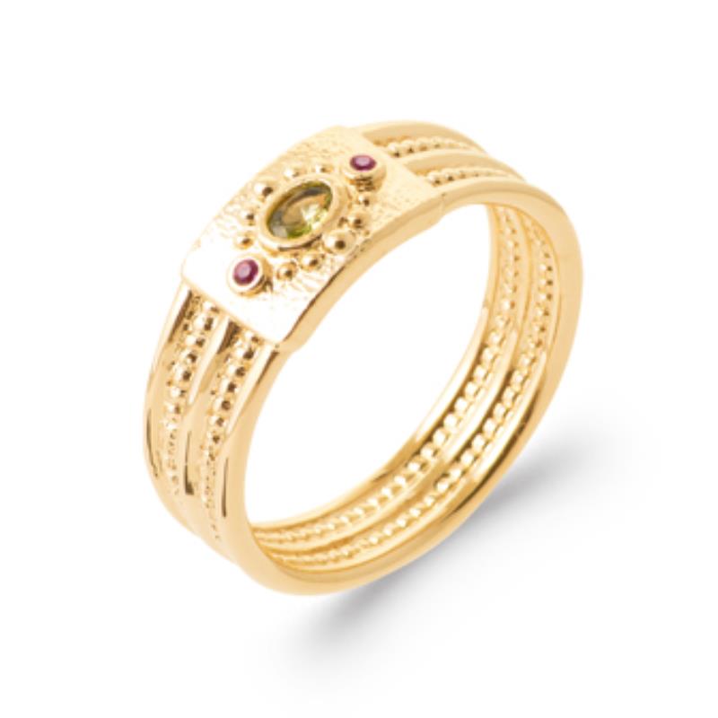 Coque de Nacre Bague plaqué or 20000805