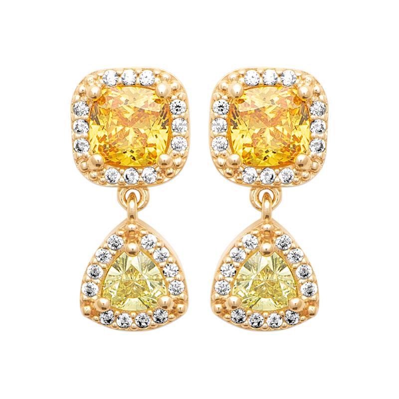 Coque de Nacre Boucles d'oreilles pendantes plaqué or 23085190