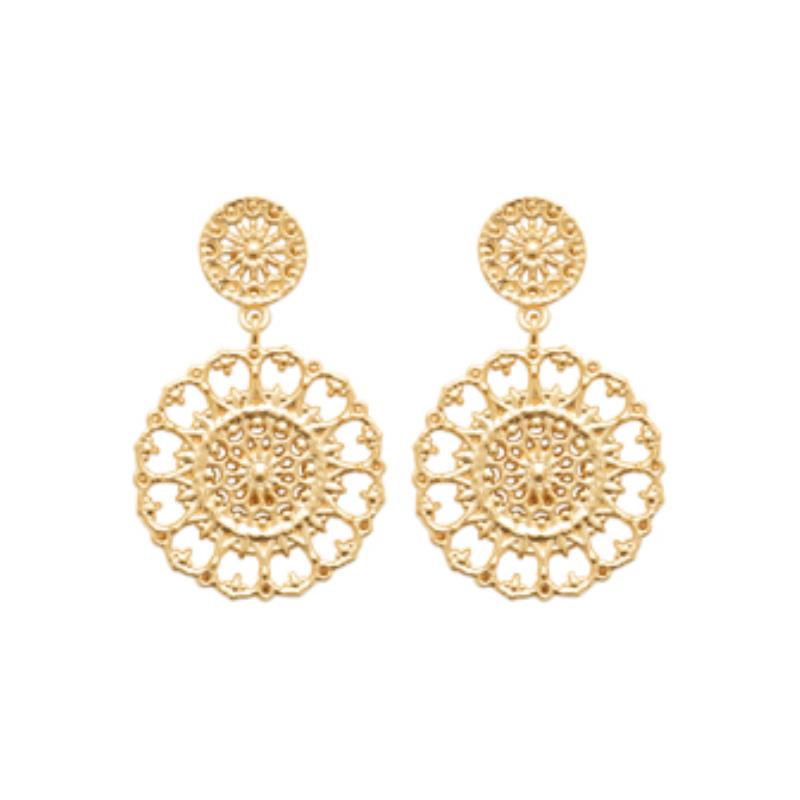 Coque de Nacre Boucles d'oreilles pendantes plaqué or 23051800