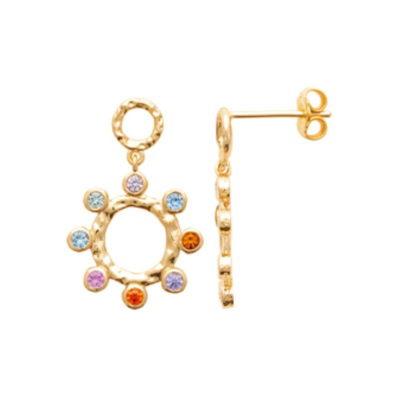 Coque de Nacre Boucles d'oreilles pendantes plaqué or 23072705