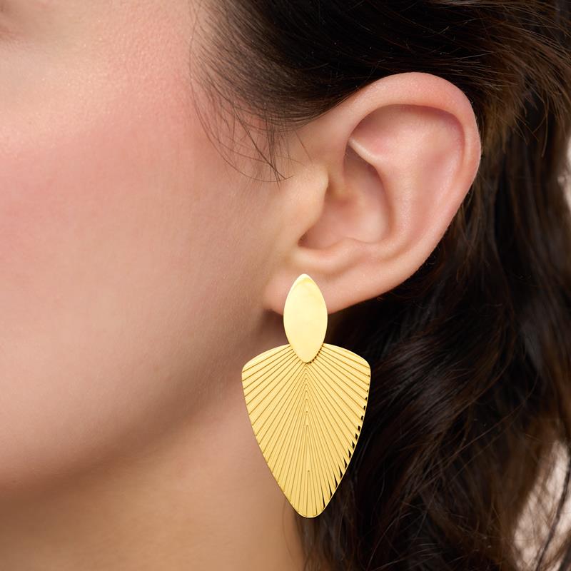 Izee Boucles d'oreilles pendantes acier doré 3134709