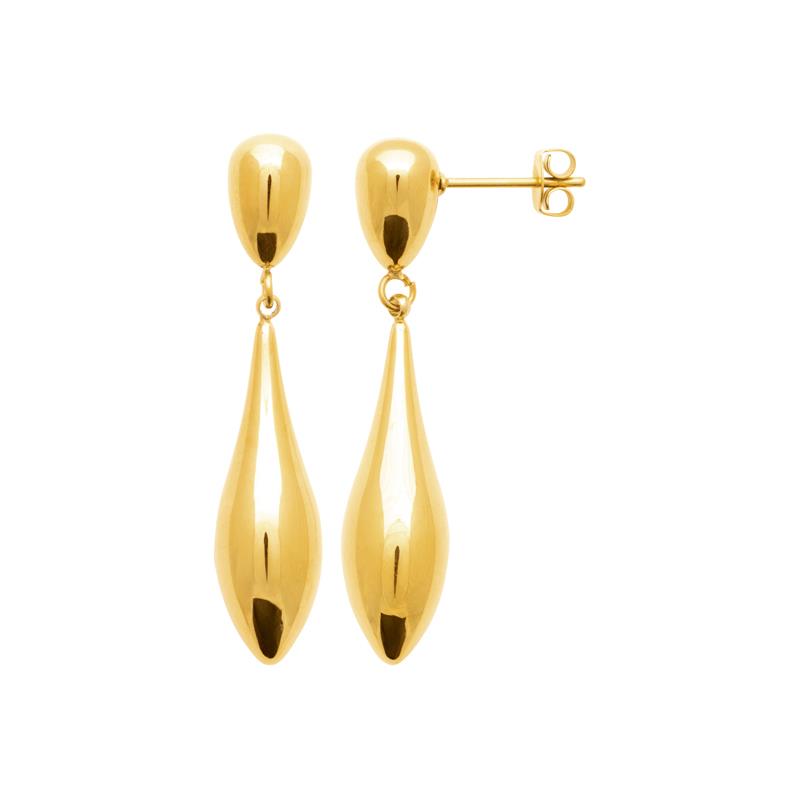 Coque de Nacre Boucles d'oreilles pendantes acier doré 3121209