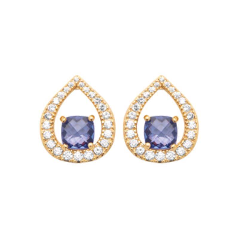 Coque de Nacre Boucles d'oreilles plaqué or 2572740