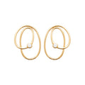 Coque de Nacre Boucles d'oreilles pendantes plaqué or 23050810
