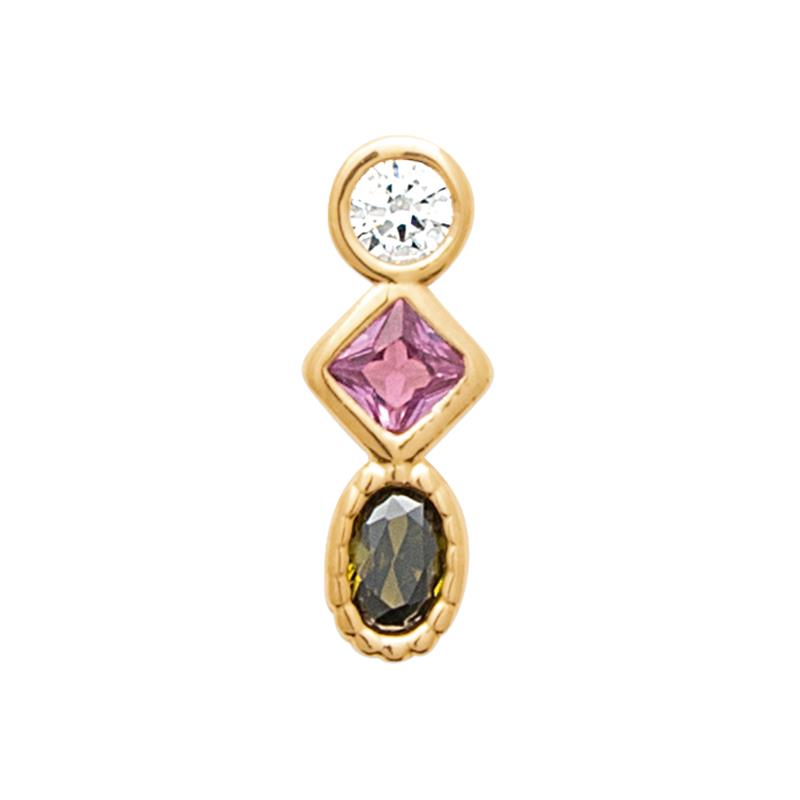 Coque de Nacre Boucle d'oreille à l'unité plaqué or 23073205U
