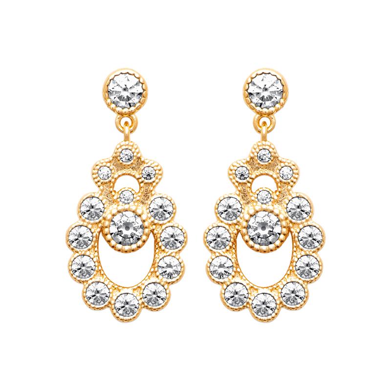 Coque de Nacre Boucles d'oreilles pendantes plaqué or 23089810