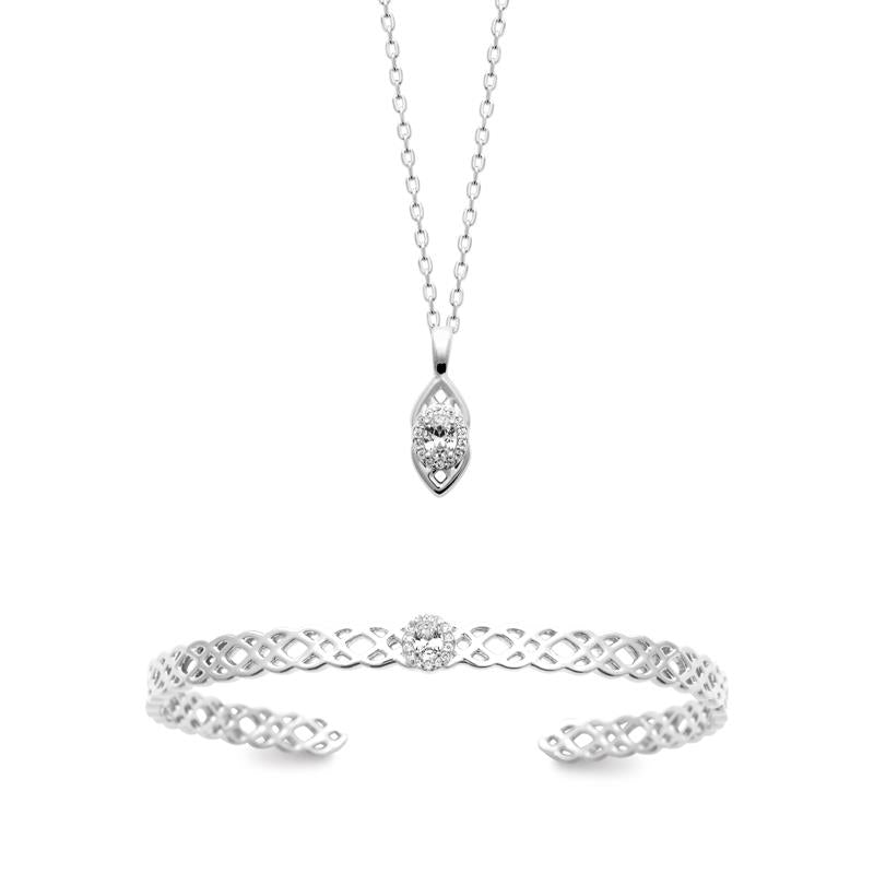 Coque de Nacre Collier argent 874468