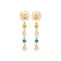 Coque de Nacre Boucles d'oreilles pendantes plaqué or 23075305