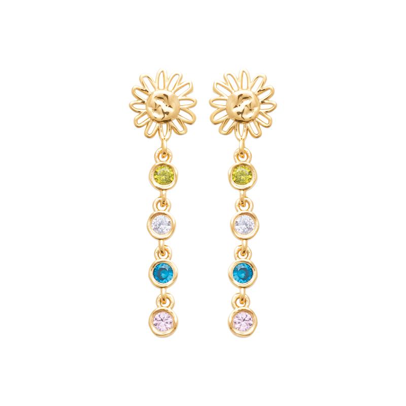 Coque de Nacre Boucles d'oreilles pendantes plaqué or 23075305