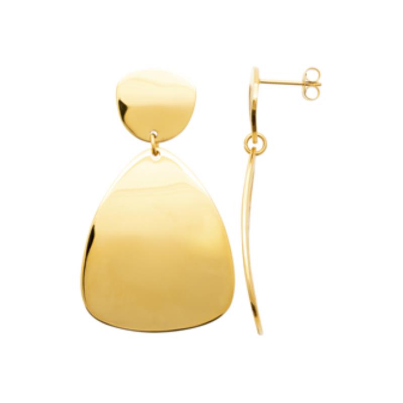 Coque de Nacre Boucles d'oreilles pendantes acier doré 3131209