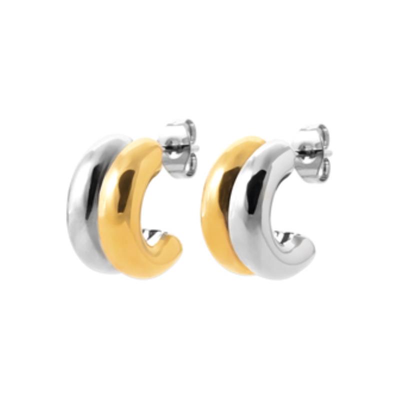 Izee Créoles acier doré 3600909