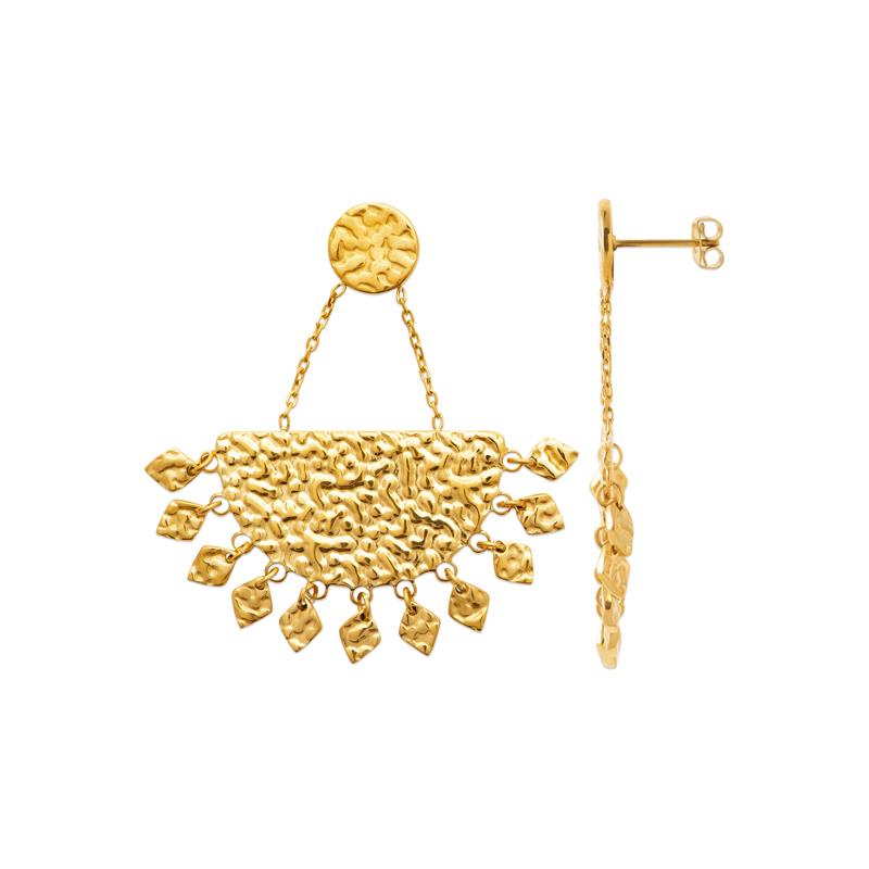 Izee Boucles d'oreilles pendantes acier doré 3135709