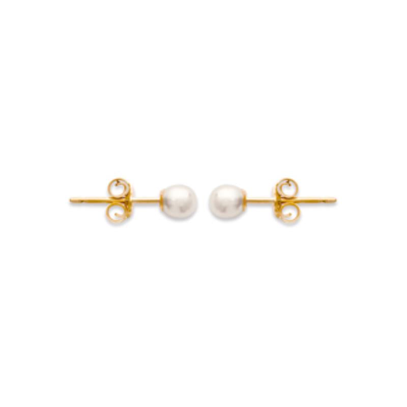 Coque de Nacre Boucles d'oreilles plaqué or 2404