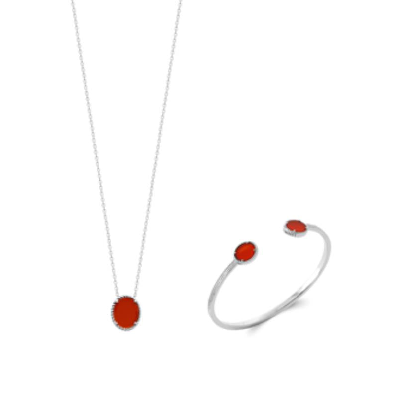 Coque de Nacre Collier argent 873580