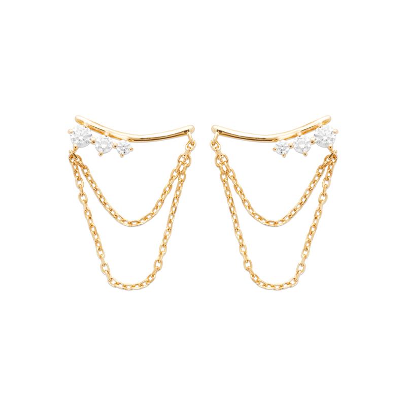 Coque de Nacre Boucles d'oreilles plaqué or 23043510