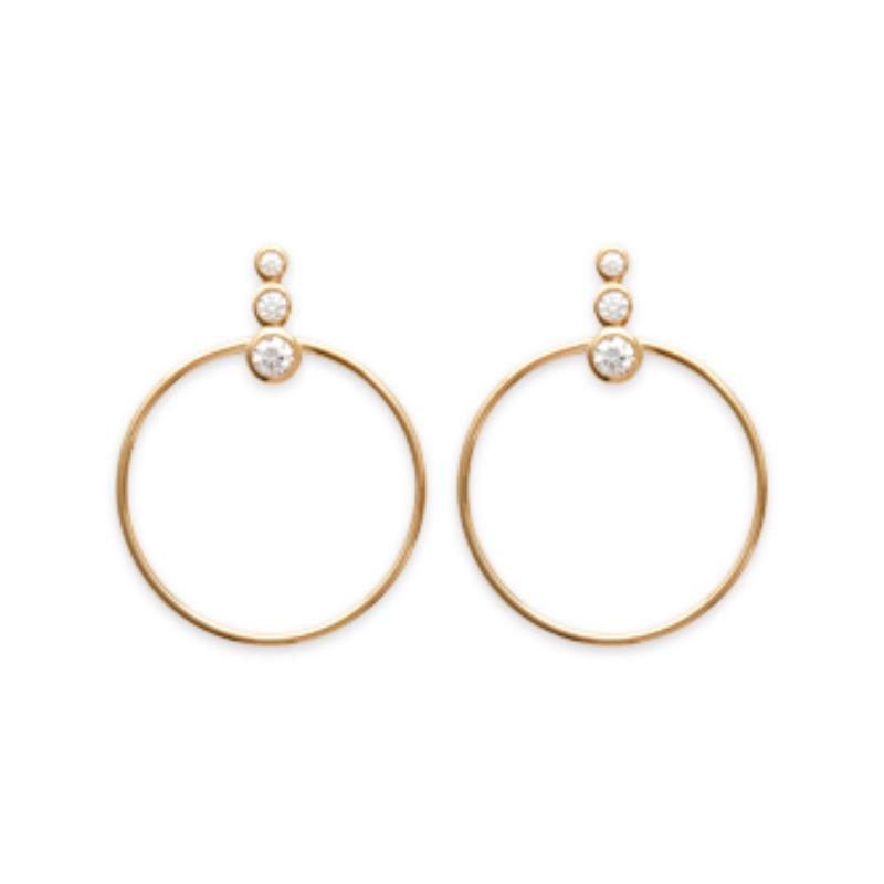Coque de Nacre Boucles d'oreilles pendantes plaqué or 2548010