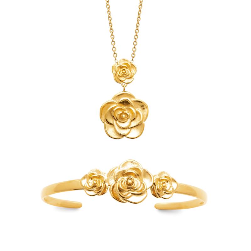 Coque de Nacre Collier acier doré 312394