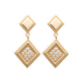 Coque de Nacre Boucles d'oreilles pendantes plaqué or 23024210