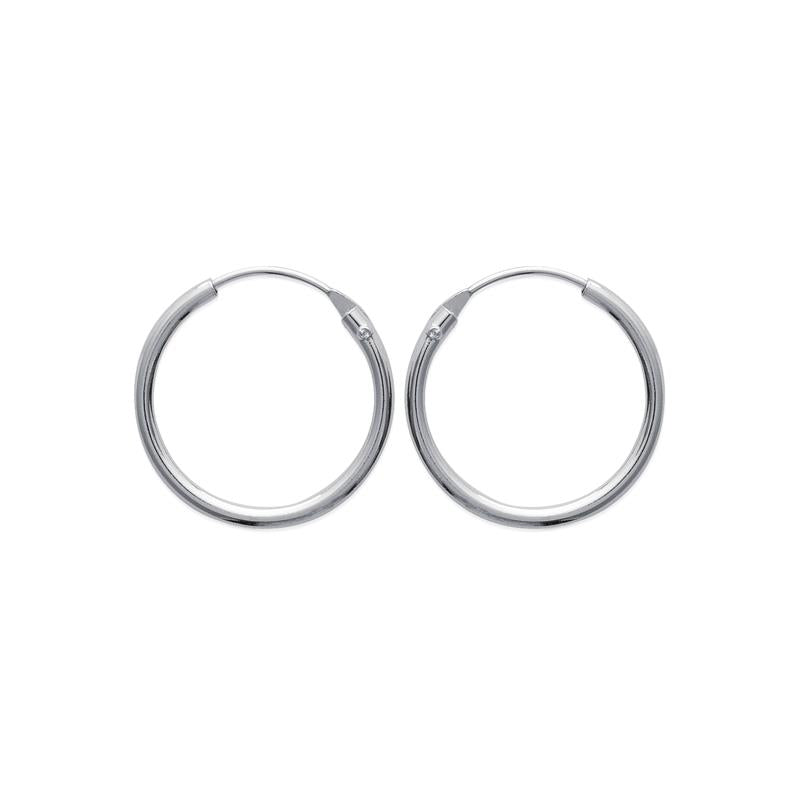 Coque de Nacre Créoles argent 10218