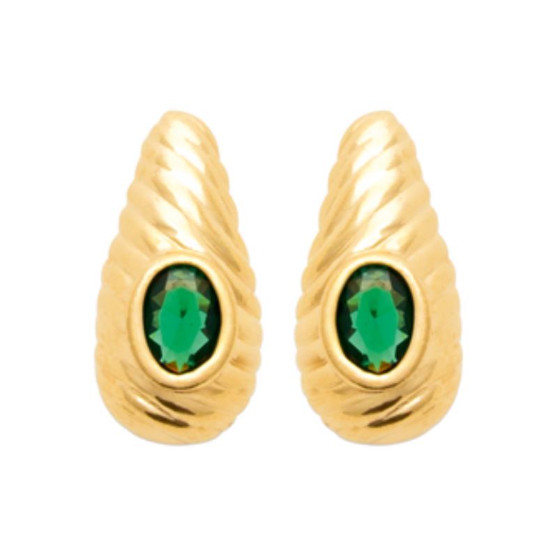 Coque de Nacre Puces d'oreilles plaqué or 23068950