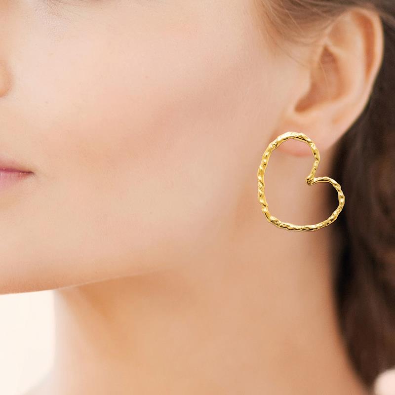 Coque de Nacre Boucles d'oreilles acier doré 3127909