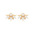 Coque de Nacre Puces d'oreilles plaqué or 23048410