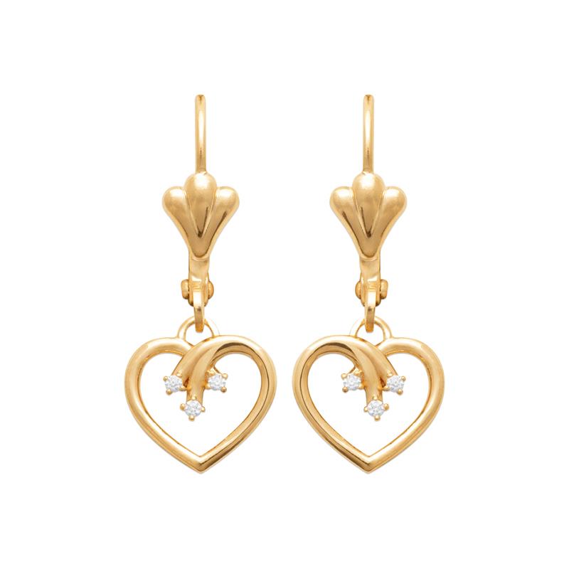 Coque de Nacre Boucles d'oreilles pendantes plaqué or 23062910