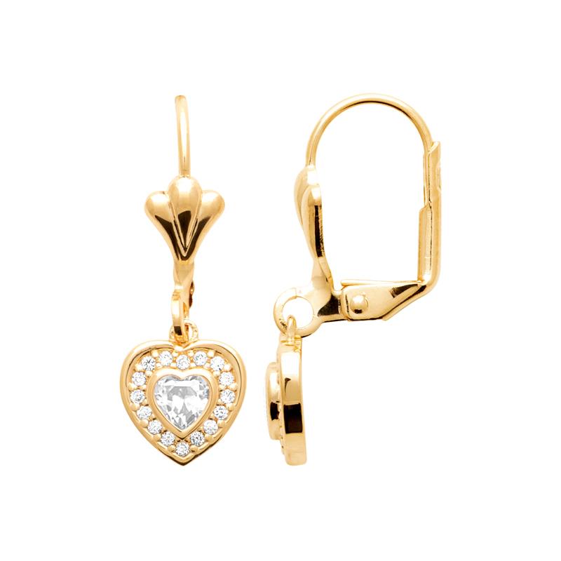 Coque de Nacre Boucles d'oreilles plaqué or 23081810