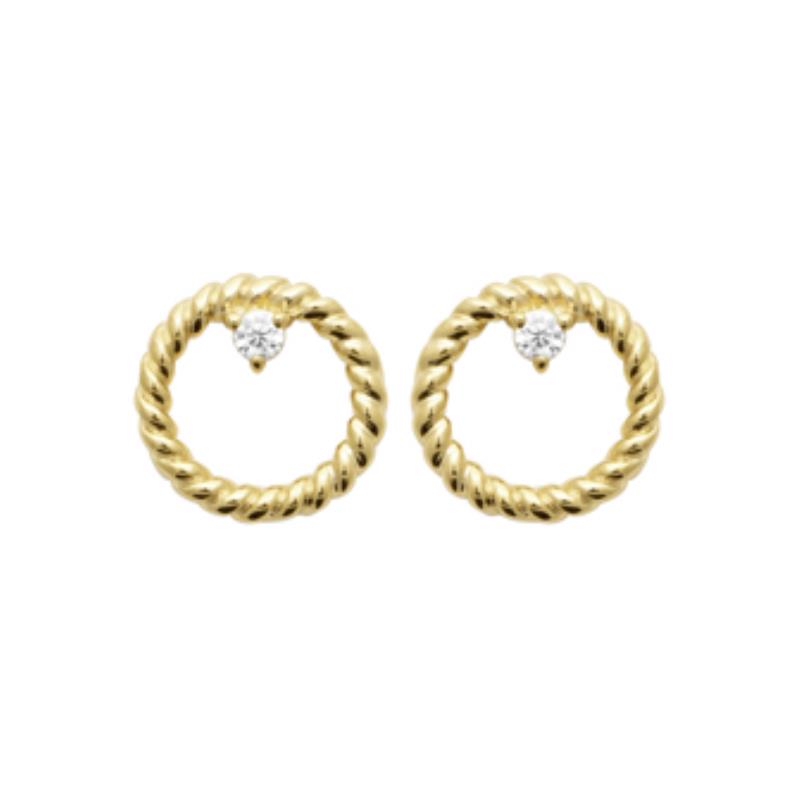 Coque de Nacre Puces d'oreilles plaqué or 2578710