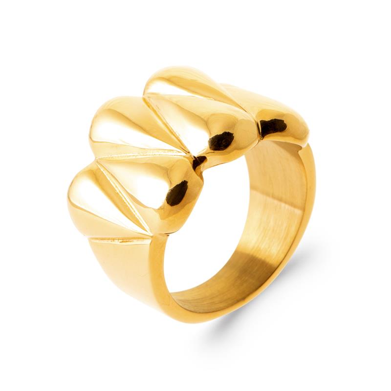 Izee Bague acier doré 3417609