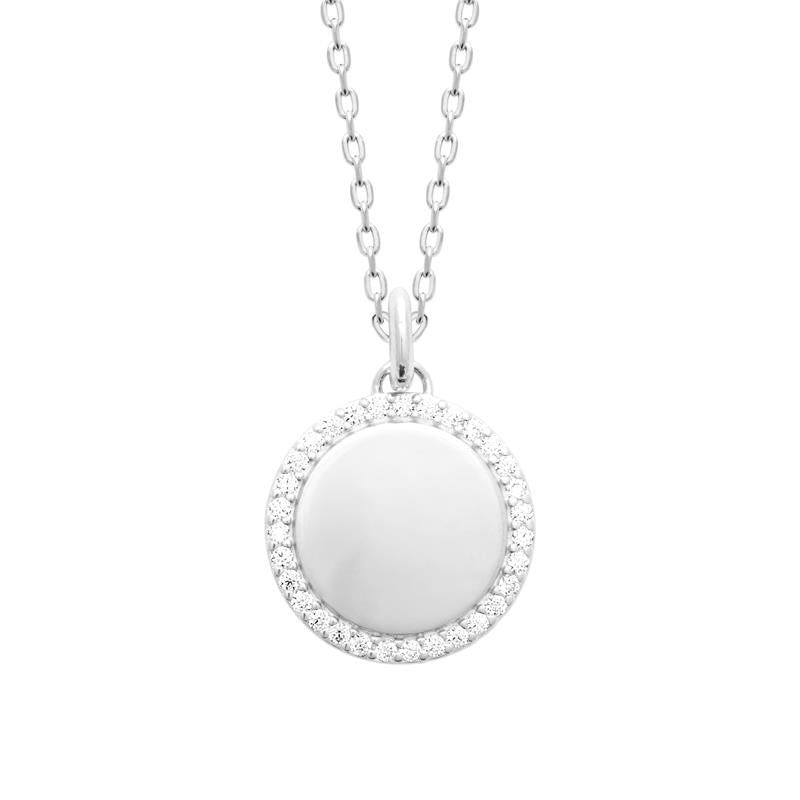 Coque de Nacre Collier argent 874299