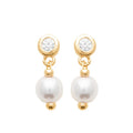 Coque de Nacre Boucles d'oreilles pendantes plaqué or 230545014