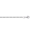 Coque de Nacre Chaîne maille figaro argent 733040